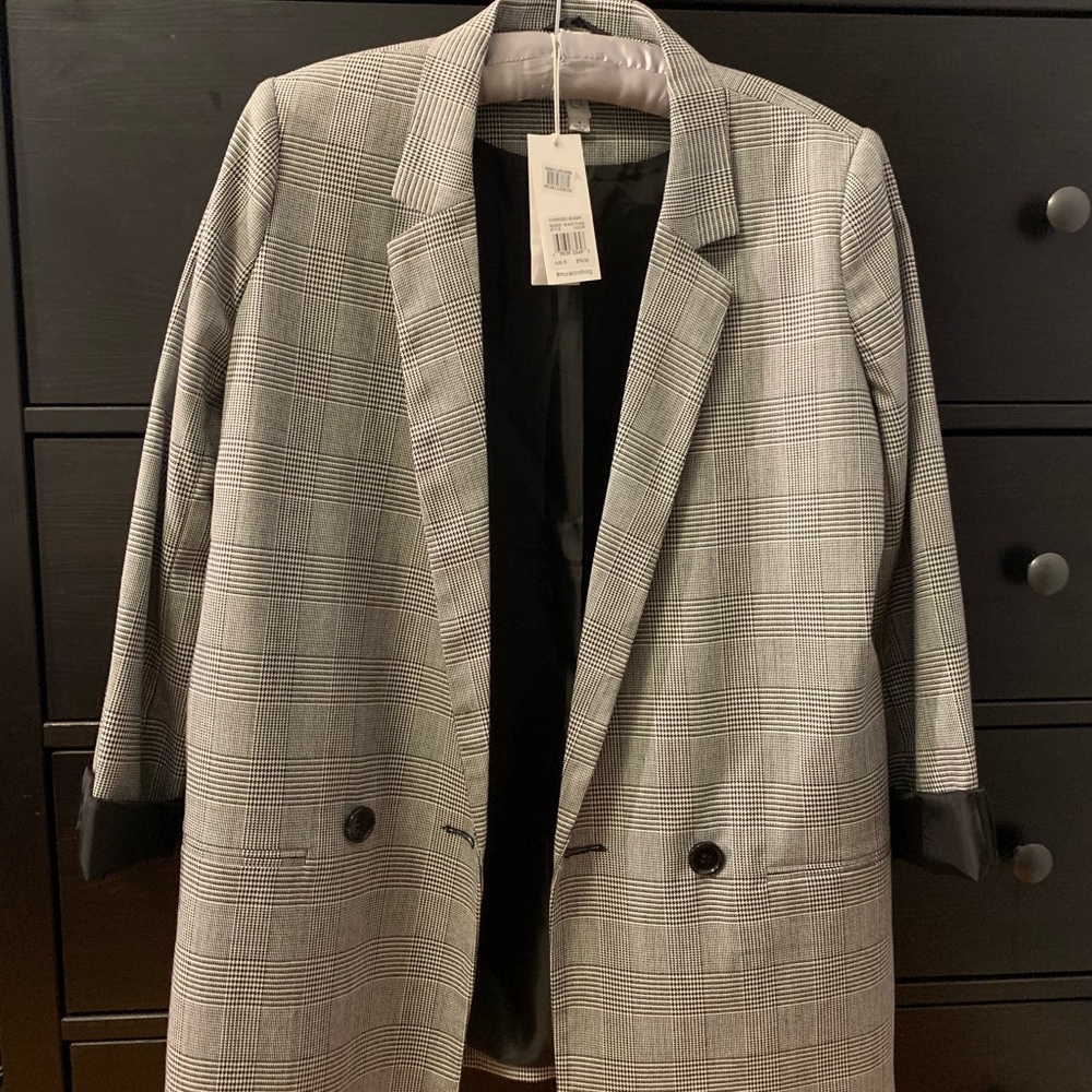 Mural Oversized Plaid Blazer
